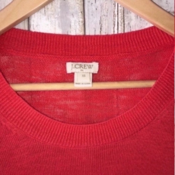 J. Crew Red Sweater Type Blouse - Picture 3 of 4